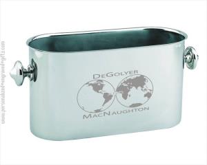 Personalized Engraved Stainless Steel Oblong Ice Bucket - Eva