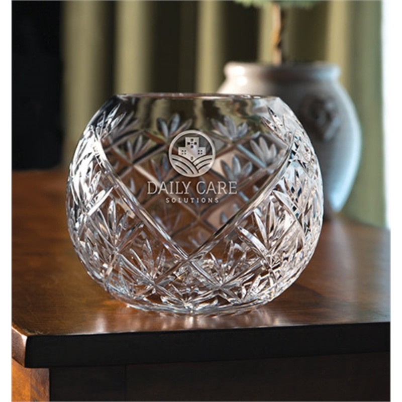 Personalized V Cut Crystal Engraved Bowls - Ireland