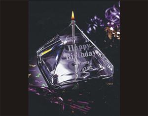 Personalized Firelight Pyramid Candle