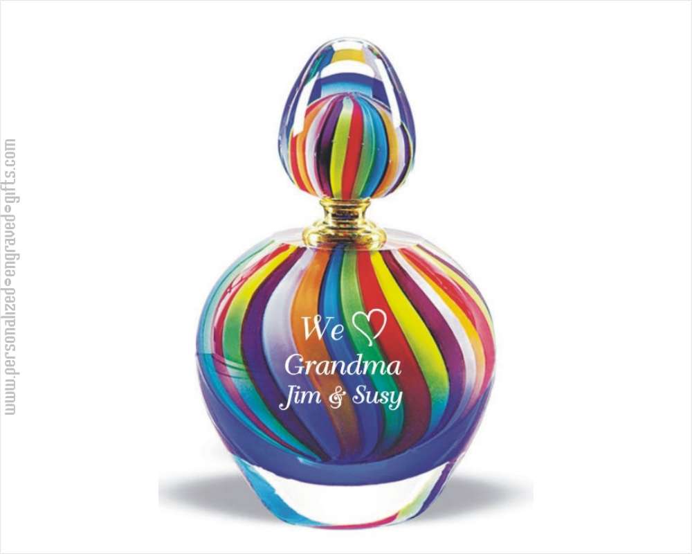 Engraved Perfume Bottles Rainbow
