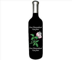 Engraved Wine Bottle - Longstem Rose 2