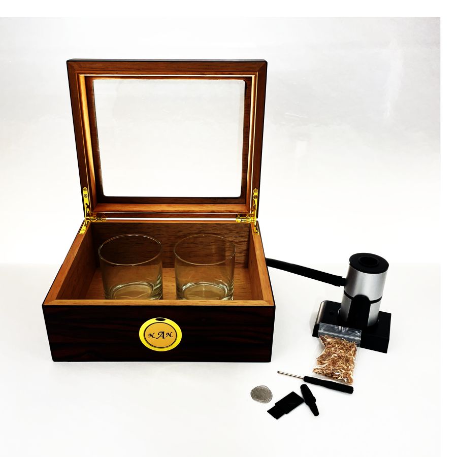 Personalized Whiskey Smoker Box Gift Set - Smoky Old Fashion