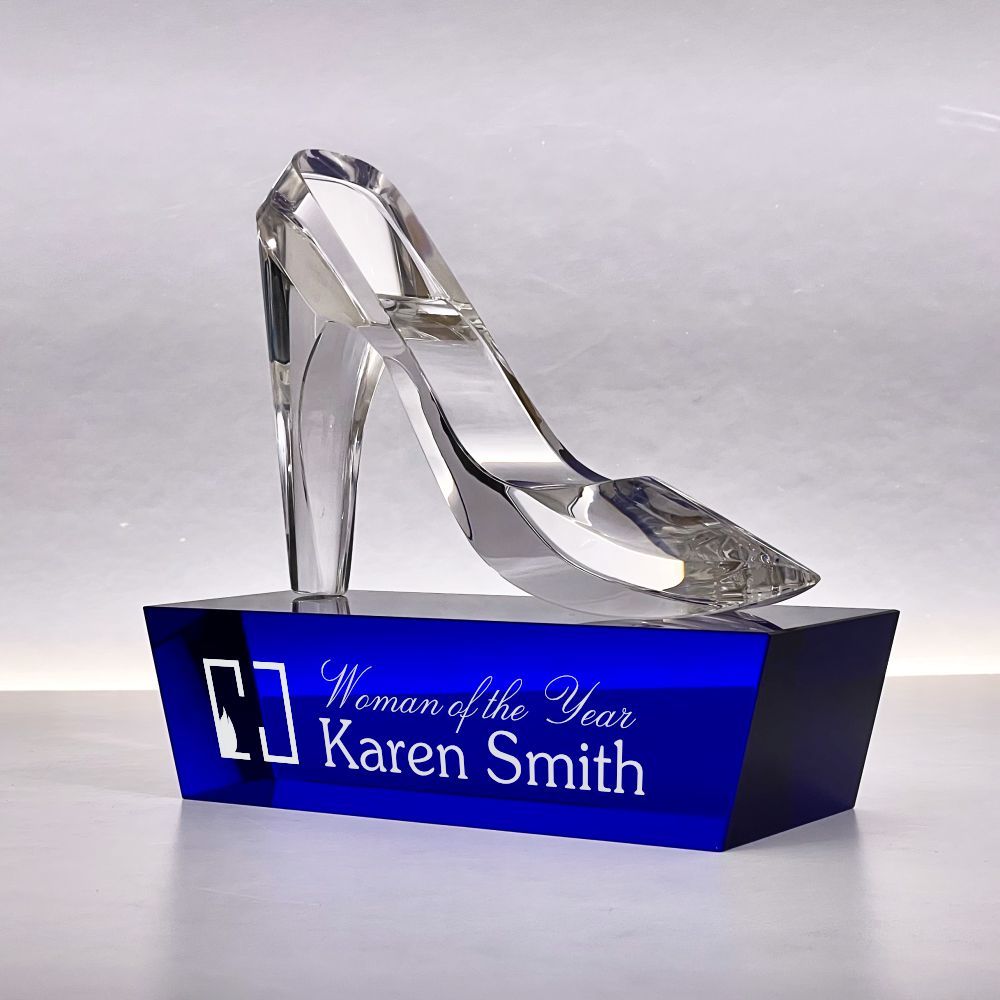 Engraved Crystal High Heel Award, Women of the Year
