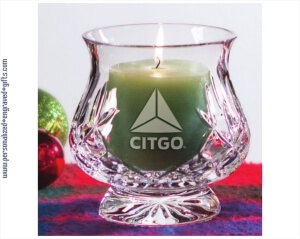 Ring in the Holidays with a Crystal Hurricane Candle Holder