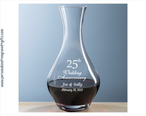 Personalized Glass Decanter - 32 oz Volpe