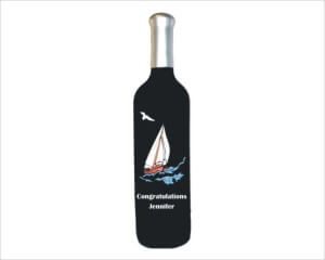 Engraved Wine Bottles - Sailboat One