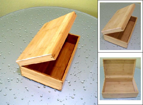 Deluxe Small Bamboo Hinged Gift Box