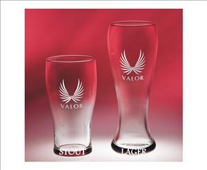 Engraved Stout and Lager Beer Glass