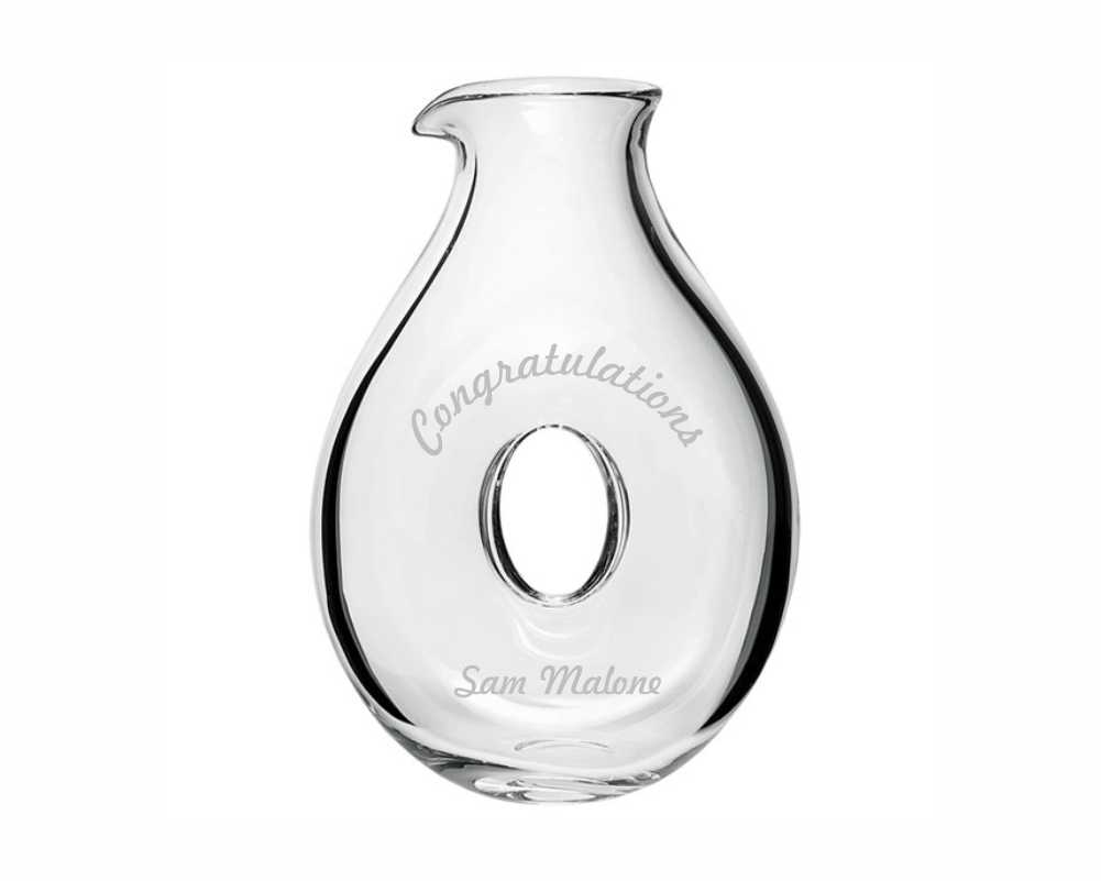 Engrave your Best Wishes in this Doughnut Carafe