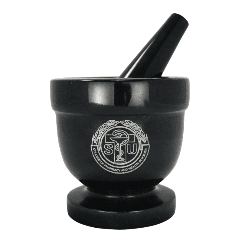Personalized Smooth Black Marble Mortar & Pestle, Grayson