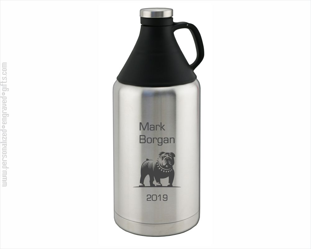 Personalized Two-Tone 64 oz Stainless Steel Growler Duri