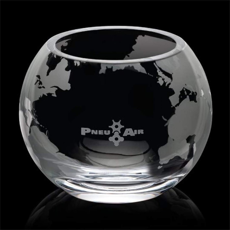 Custom Engraved Glass Globe Bowl - Lenox
