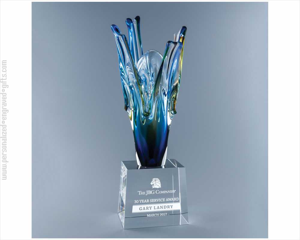 Personalized Art Glass Award Joyful Optimism