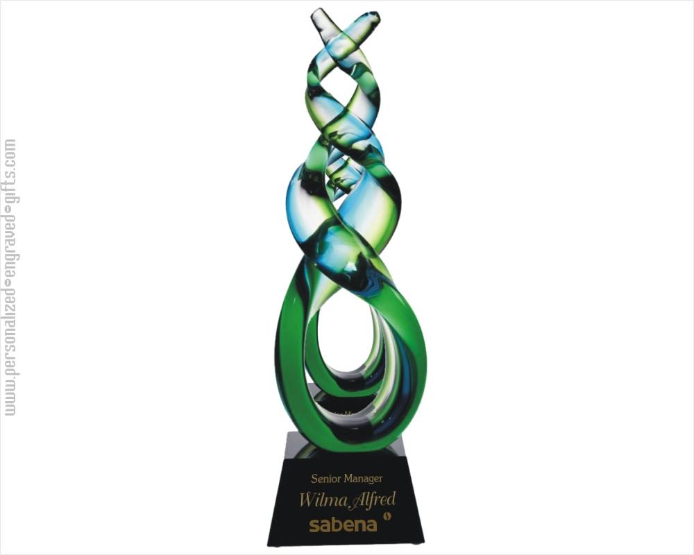 Double Helix Art Glass Award a Twisted Beauty