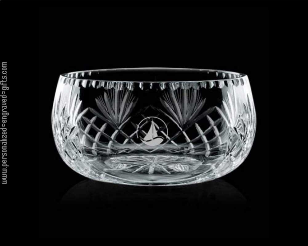 Personalized Decorative Edge Crystal Bowl - Hermes