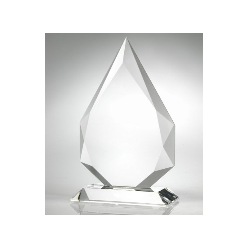 Engraved Crystal Flame Apex Award - Theo