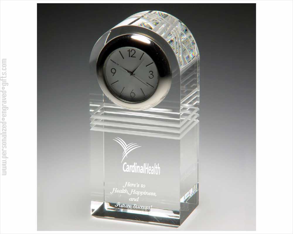 Personalized Optical Crystal Parthenon Tower Clock
