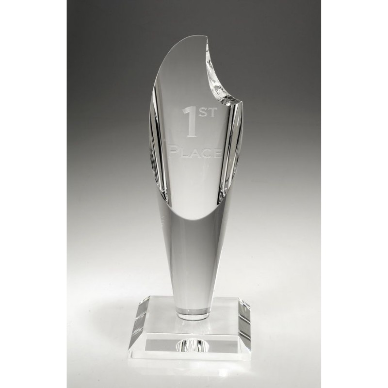 Engraved Crystal Torch Award