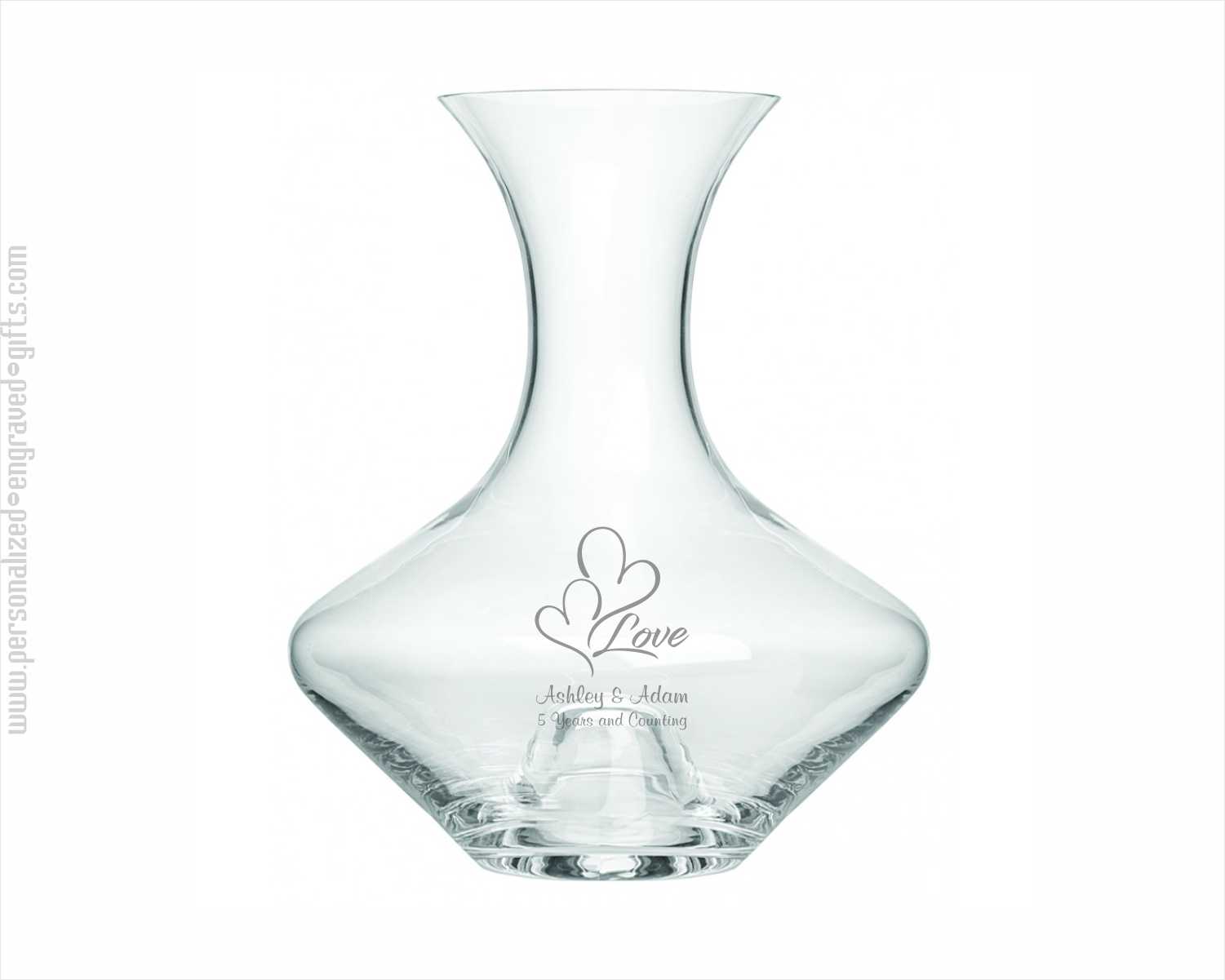 62 Ounce One-Hand Crystal Engraved Decanter Lyon