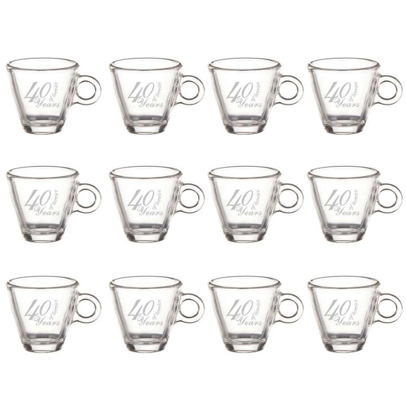 Engraved Espresso Shot Glasses One Dozen