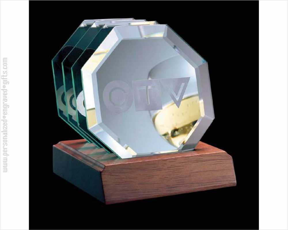Engraved Glass Hexagon Coasters - Mark