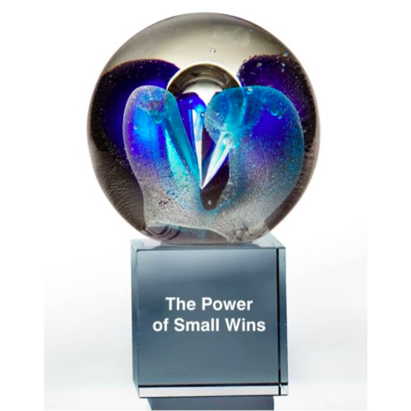 Engraved Globe Award Fascination Art Glass