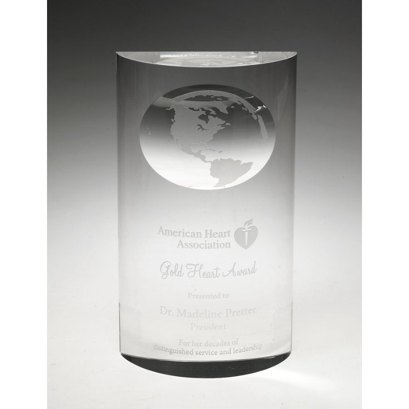 Engraved Mirage Globe Award