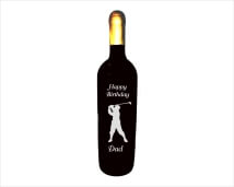 Custom Engraved Wine Bottle- Golfer 2