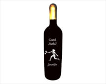 Custom Engraved Wine Bottle- Tennis Player 2