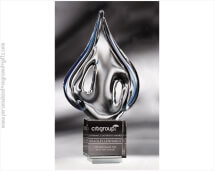 Free Form Art Glass Flame Award - The Ardor