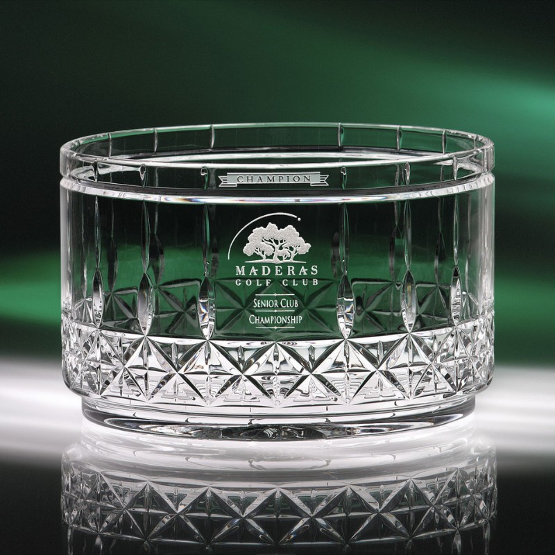 Full Lead Crystal Engraved Panel Bowl - Bayonne