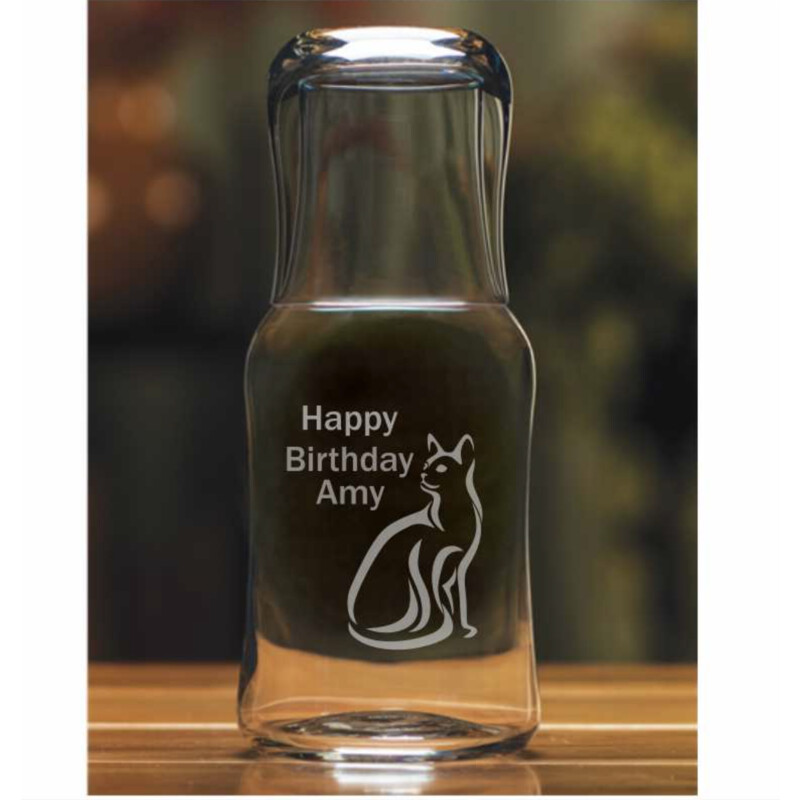 Happy Birthday Engraved Carafe and Glass Set Tracy