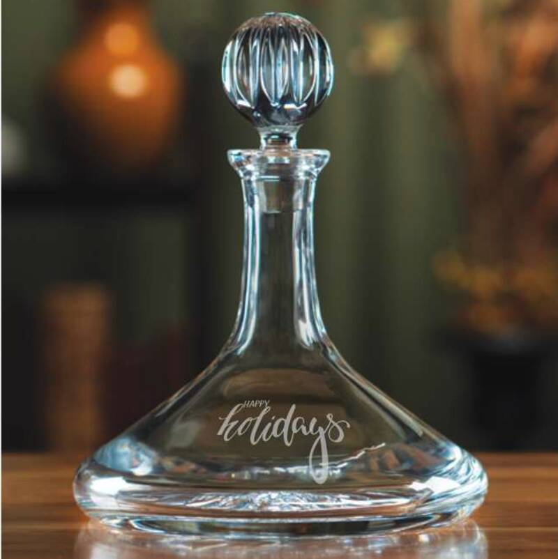 Lead Crystal Decanter with Stopper & Long Neck the Admiral