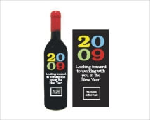 Custom Engraved Wine Bottles - Happy New Year II