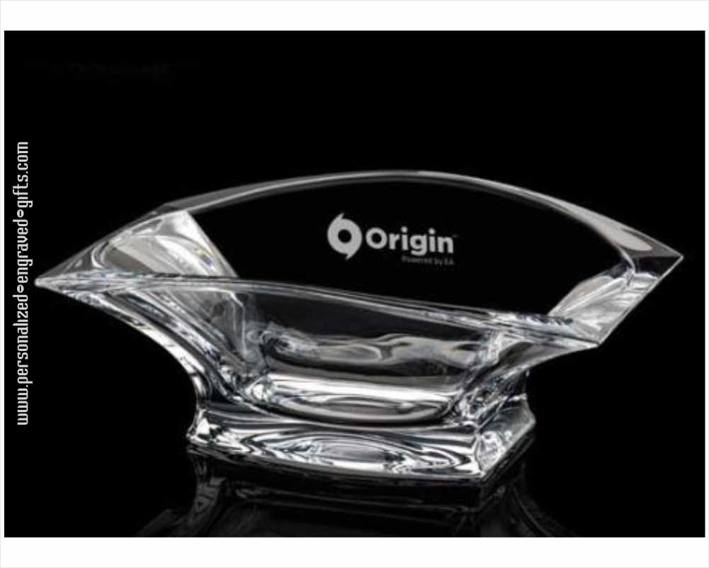 Engraved Award Style Crystal Bowl Willa