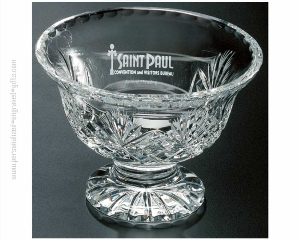 Personalized Cut Crystal Presentation Bowls - Desiree