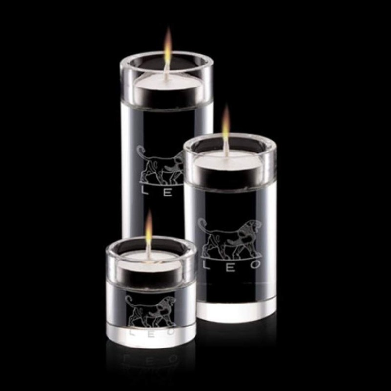 Personalized Crystal Candle Holder Set - Noblesse