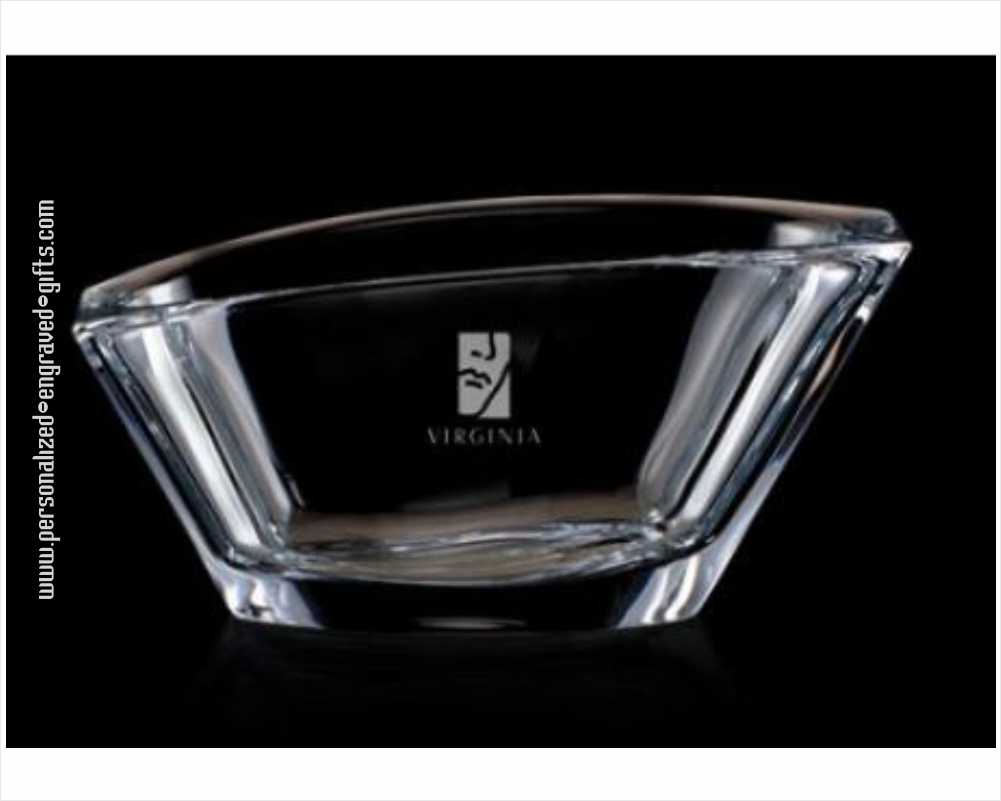 Personalized Heavy Crystal Bowl Zara