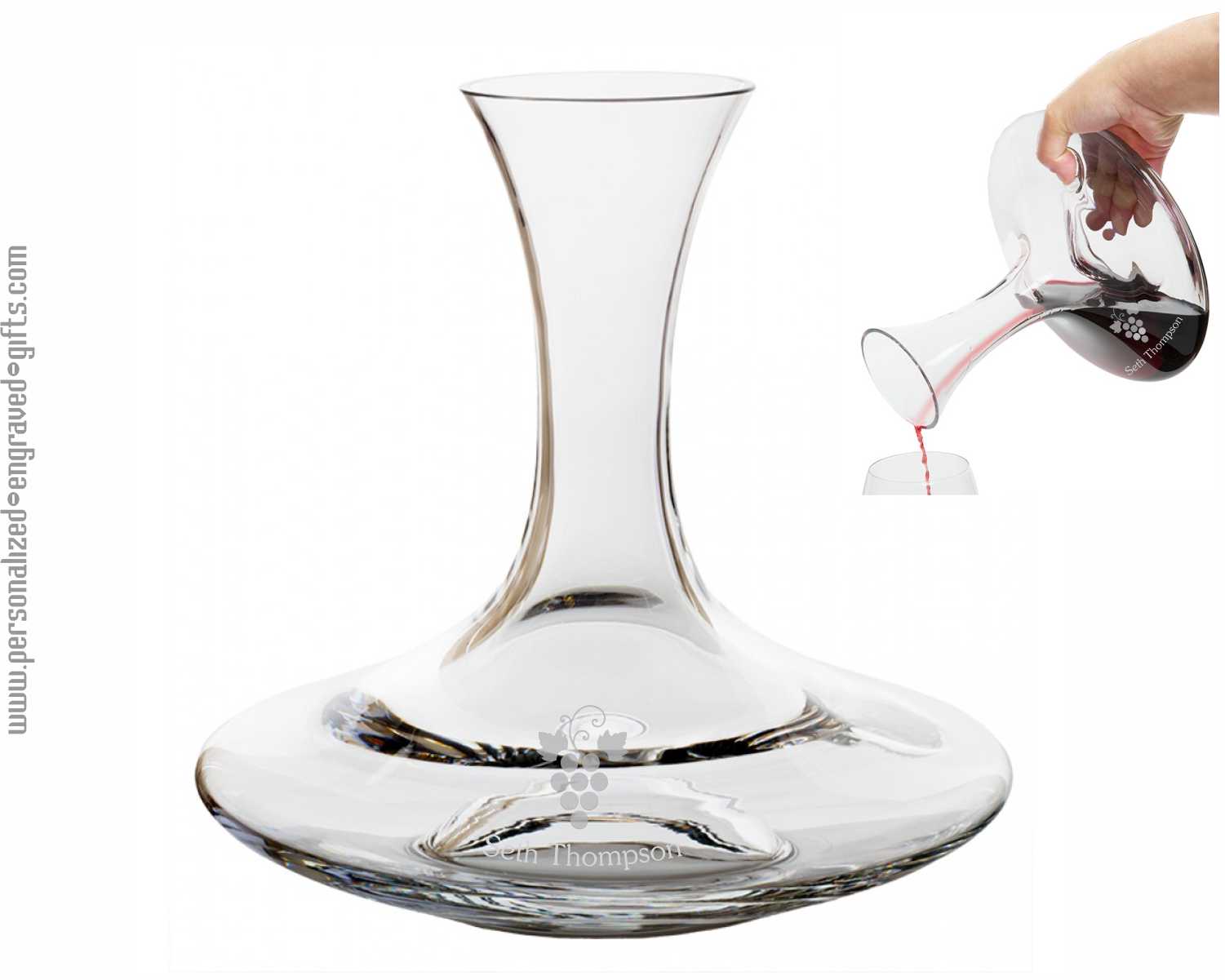 Personalized Engraved Non-Lead Crystal Nebbiolo Decanter