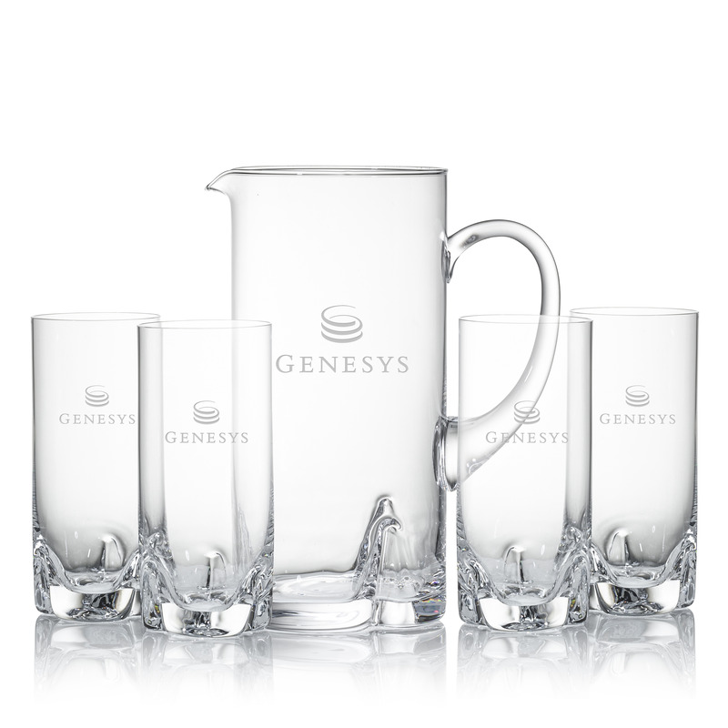 Personalized Straight Glass Pitcher Reis