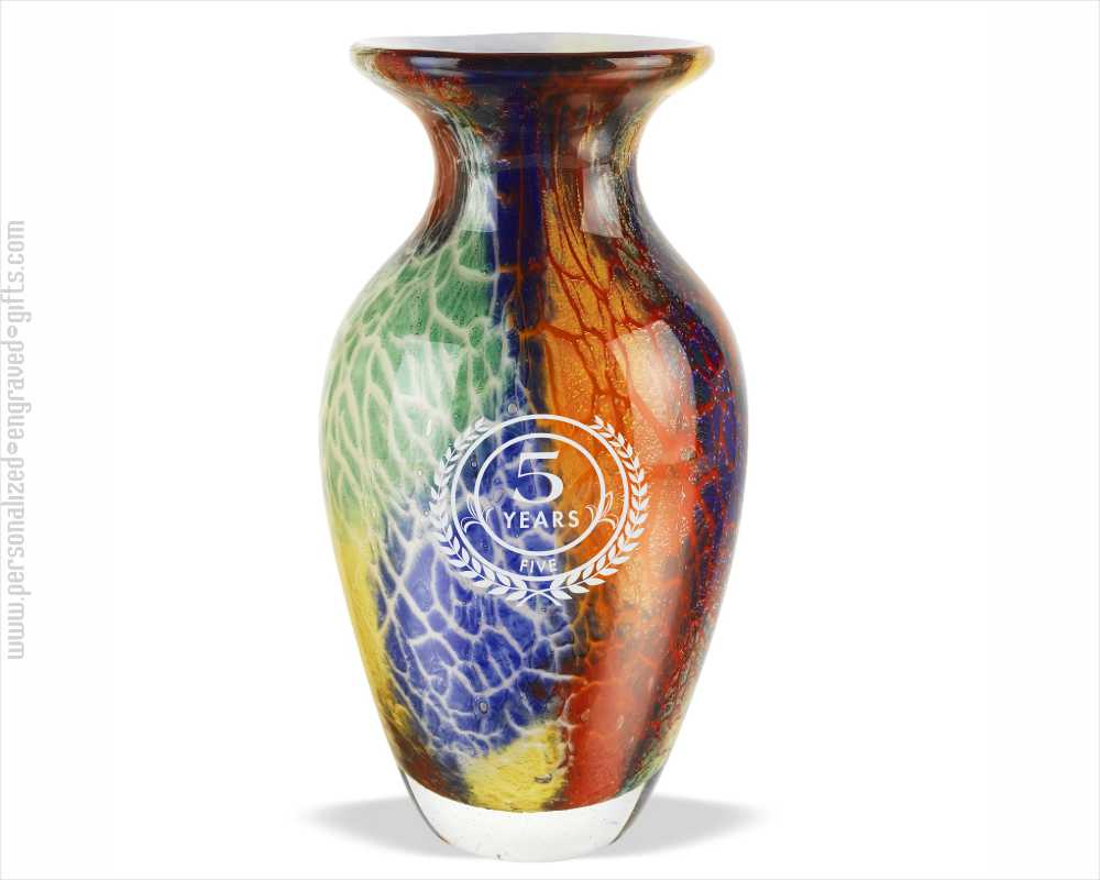 Personalized Murano Style Art Vase - Giveryn