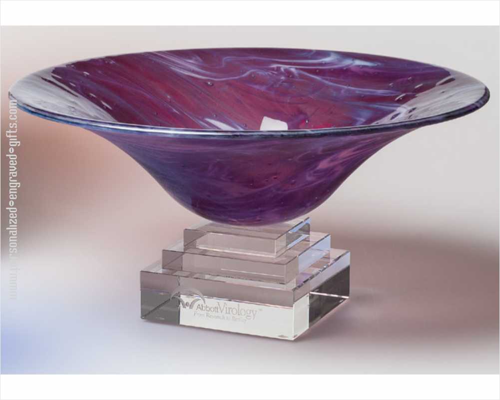 Personalized Purple Art Glass Bowl Jaylin