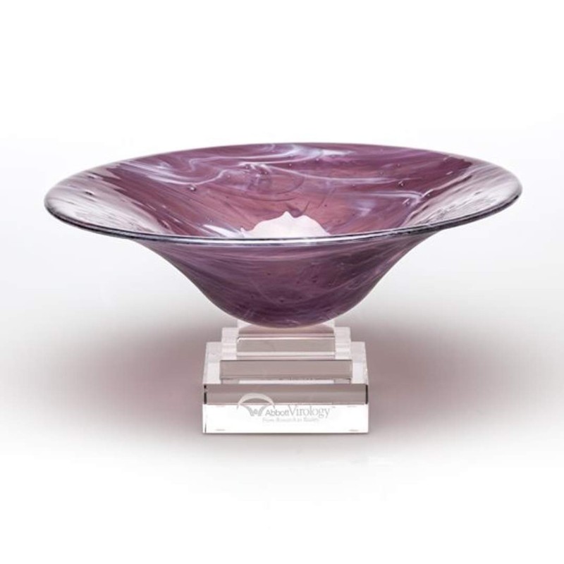 Personalized Purple Art Glass Bowl Jaylin
