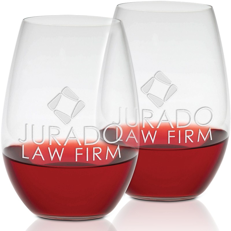 Personalized Riedel Shiraz Stemless Wine Glass Set