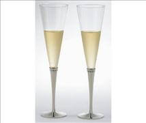 Personalized Crystal Flutes - Trumpet  (Set of 2)