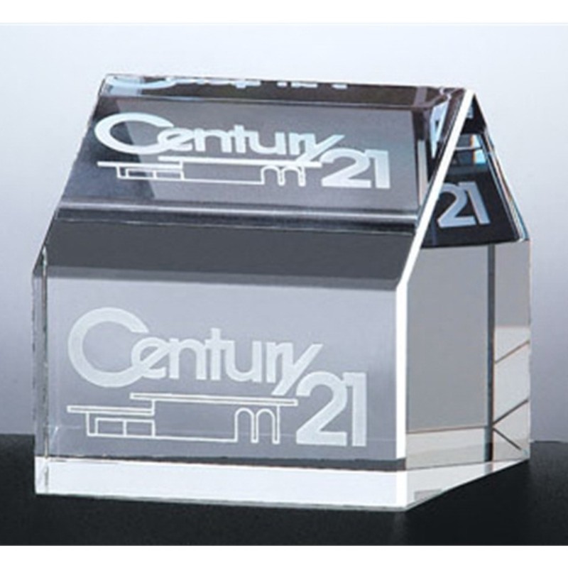 Real Estate Personalized Crystal Paperweight Award