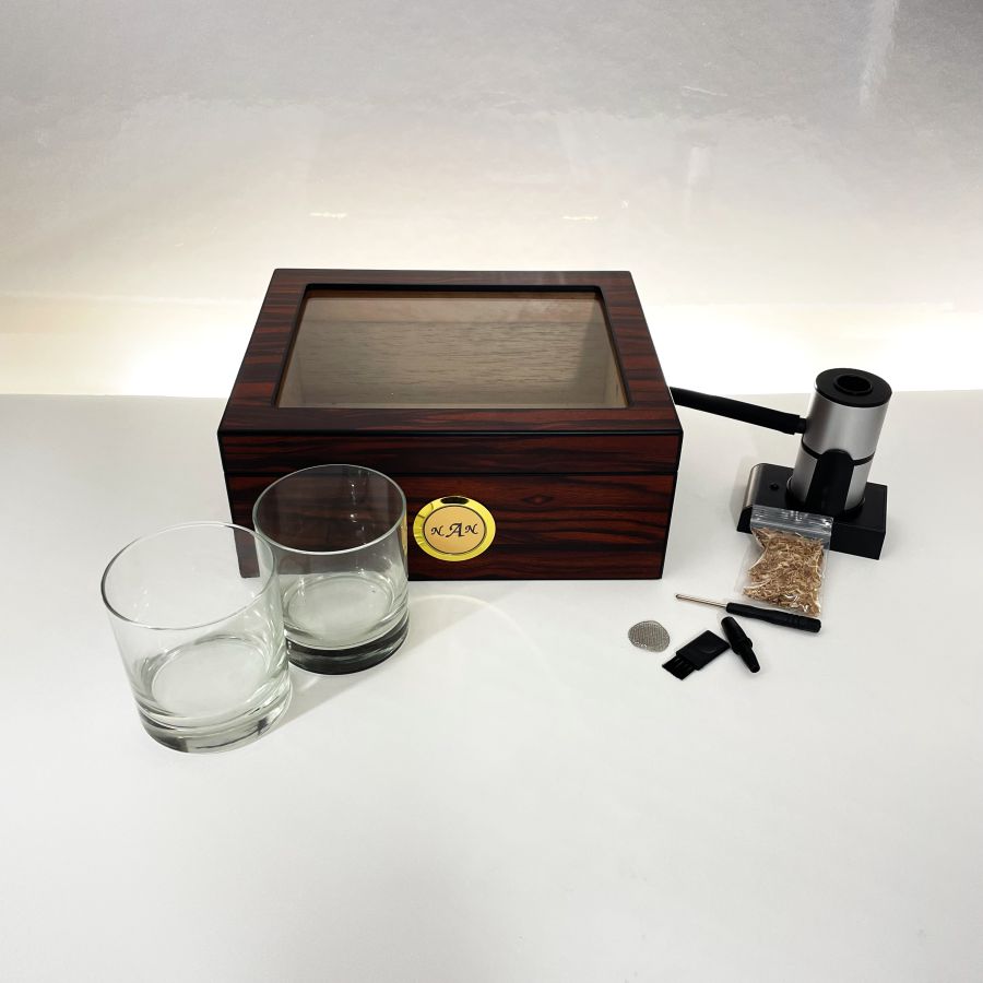 Personalized Whiskey Smoker Box Gift Set - Smoky Old Fashion