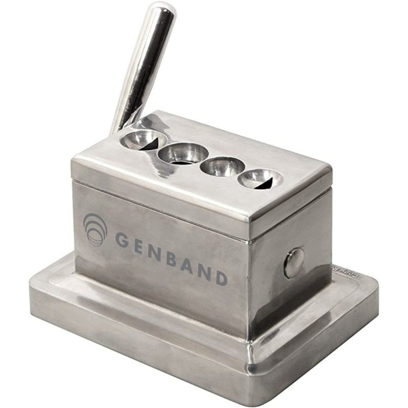 Personalized Stainless Steel Table Top Cigar Quad Cutter