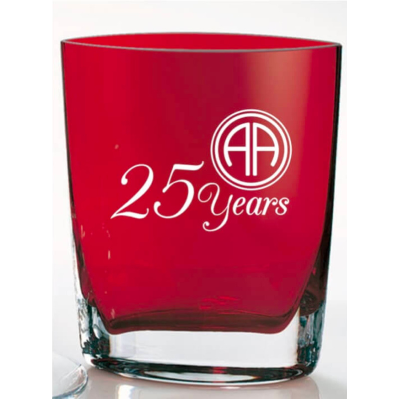Stunning Red Pocket Glass Vase Deep Engraved Ruby