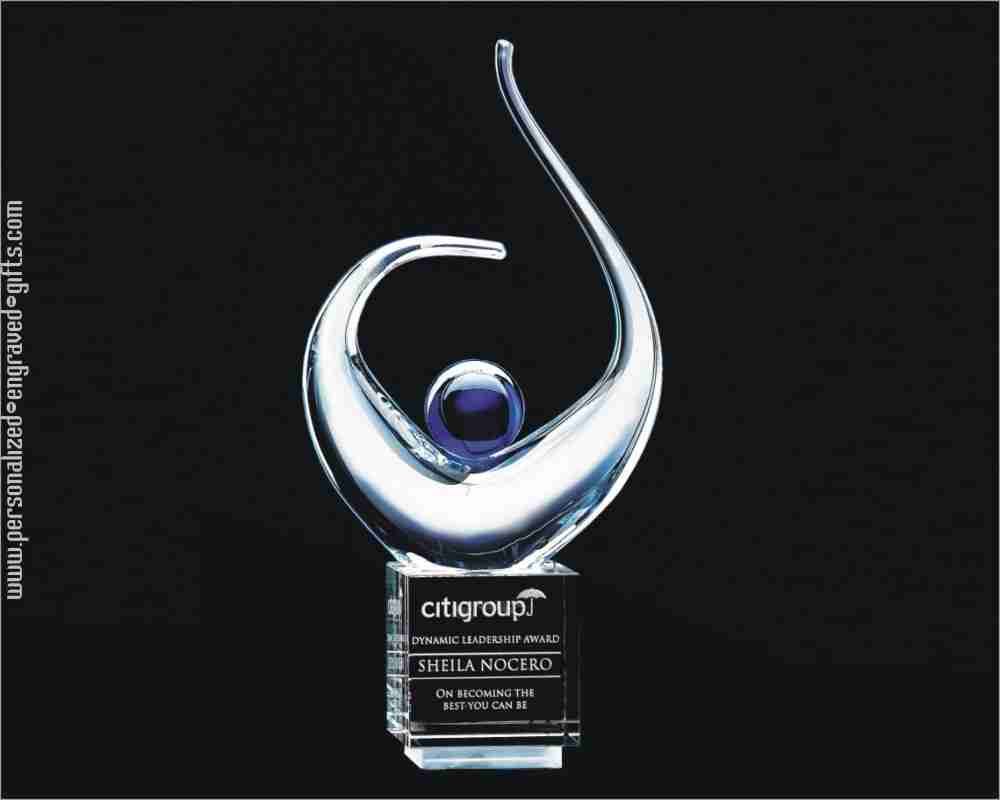 Celebrate Success with this Triumphant Art Glass Award